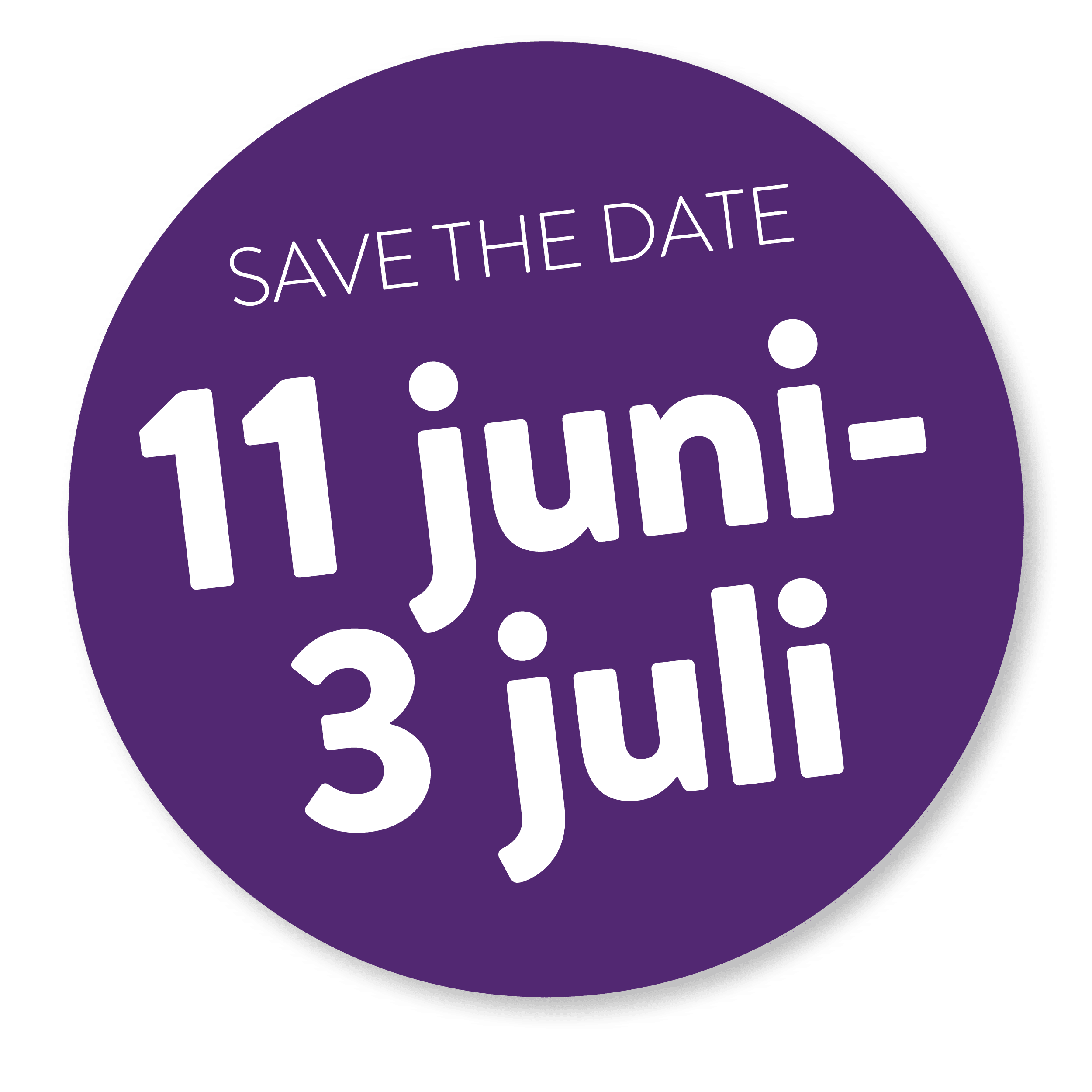 save the date 11 juni- 3 juli