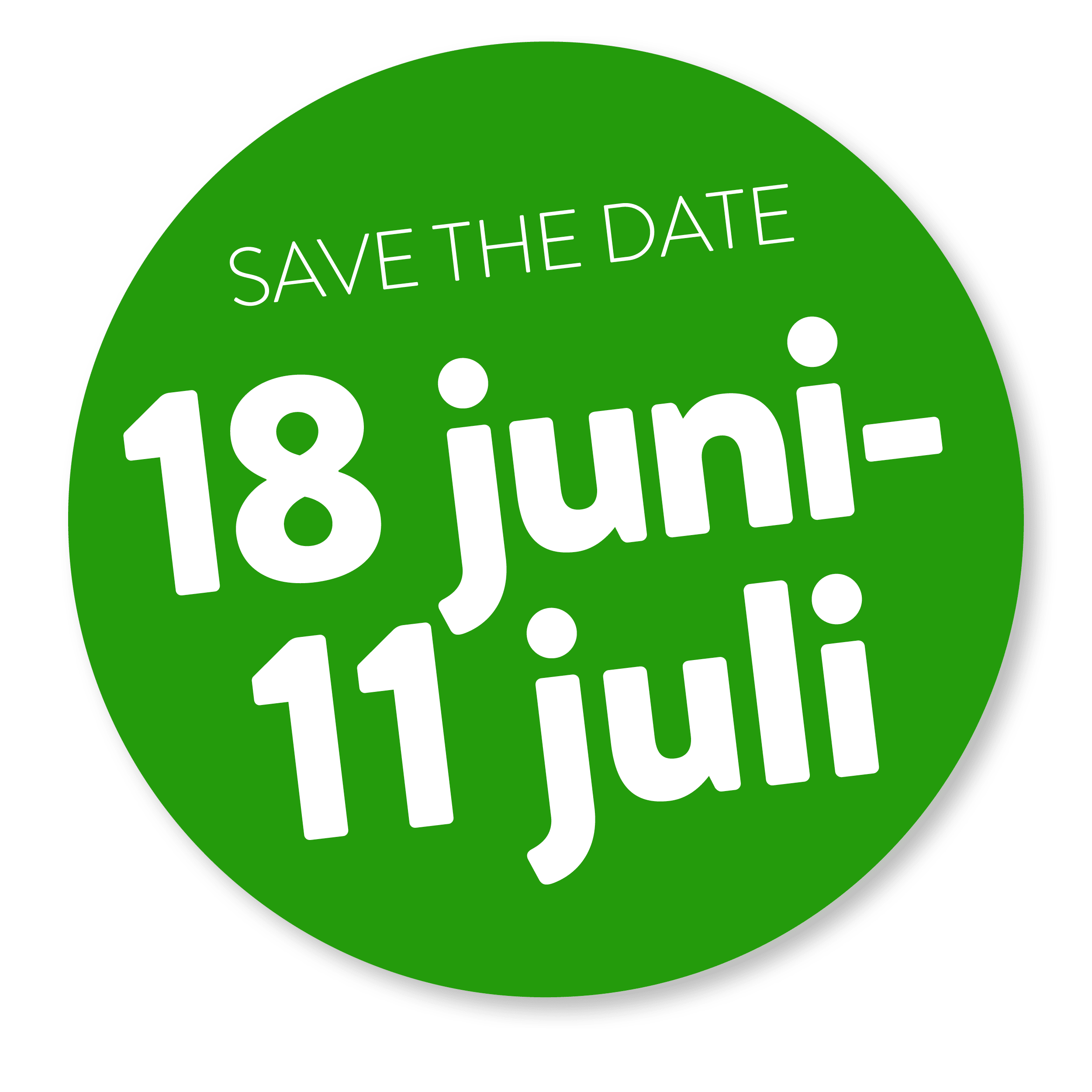 save the date 18 juni-11 juli