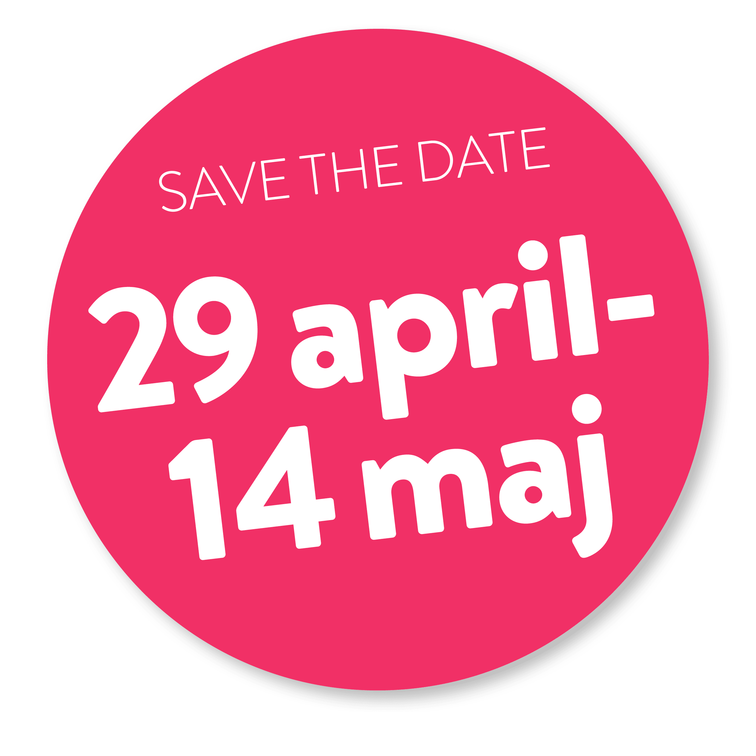 save the date 29 apr - 14 maj