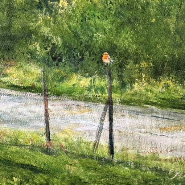 Morgonsol 80x80, olja på duk - Bild 2