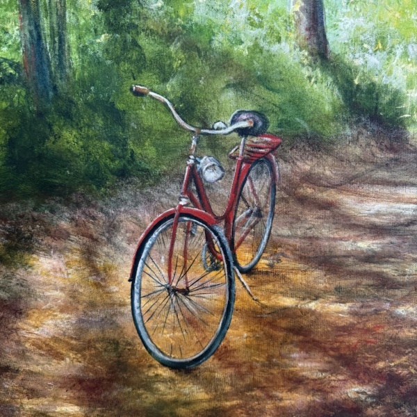 Sensommarljus 80x80, olja på duk - Bild 2